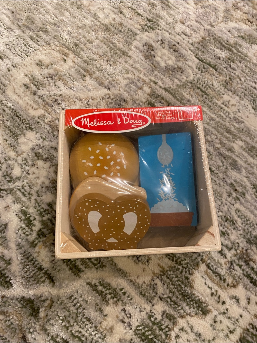Melissa & Doug Wooden Snack Set - Brown & Blue